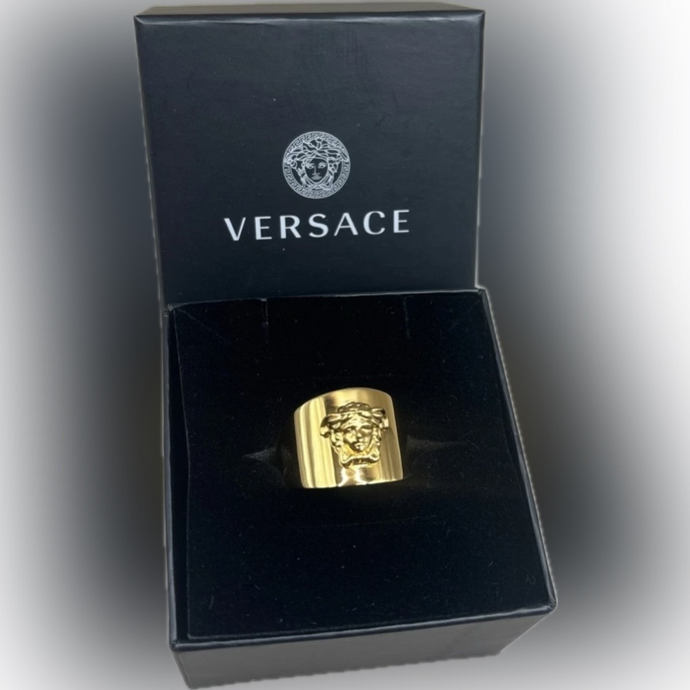 Versace Medusa Gold Ring NIB lSize 13(6) - Picture 3 of 6